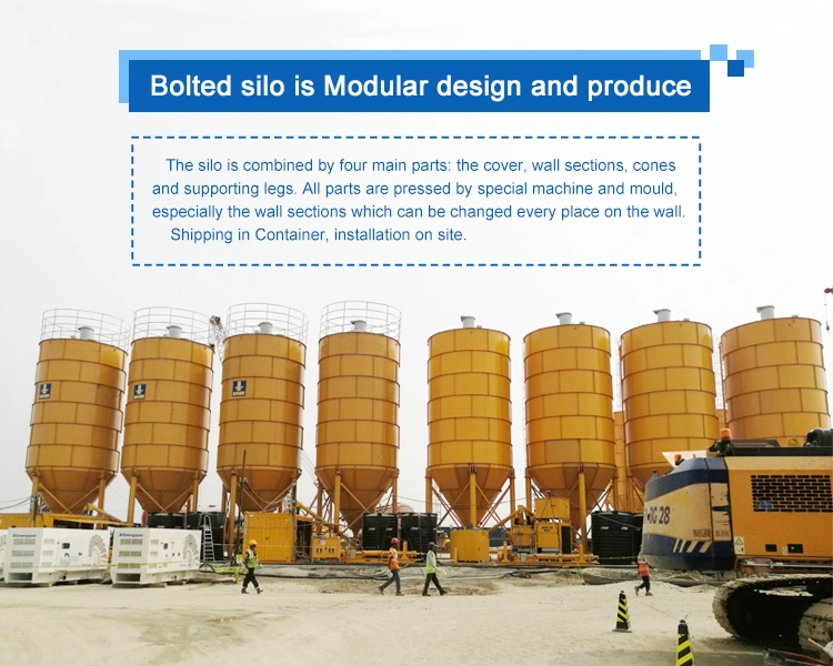 Sand Grain Storage Steel Silo for Lime Cement Bulk Powder